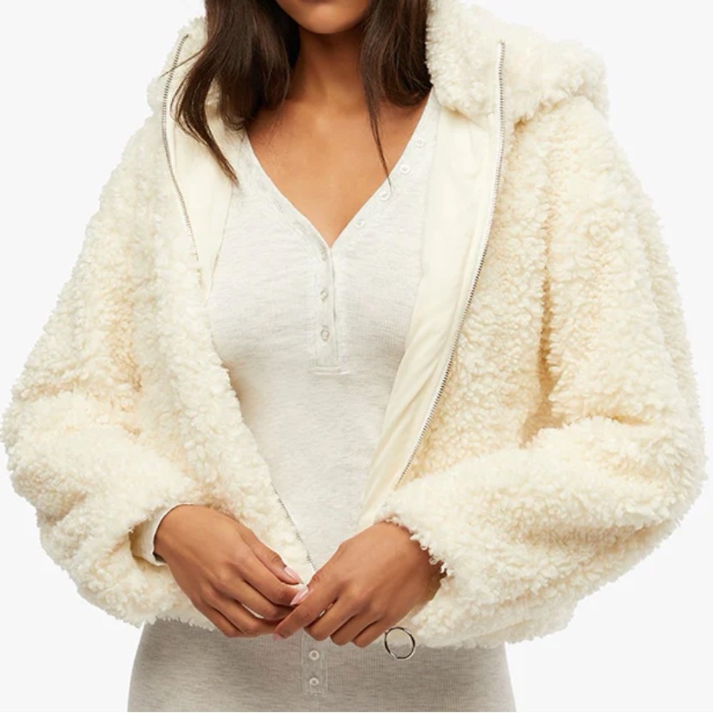 WeWoreWhat Curly Sherpa Jacket
